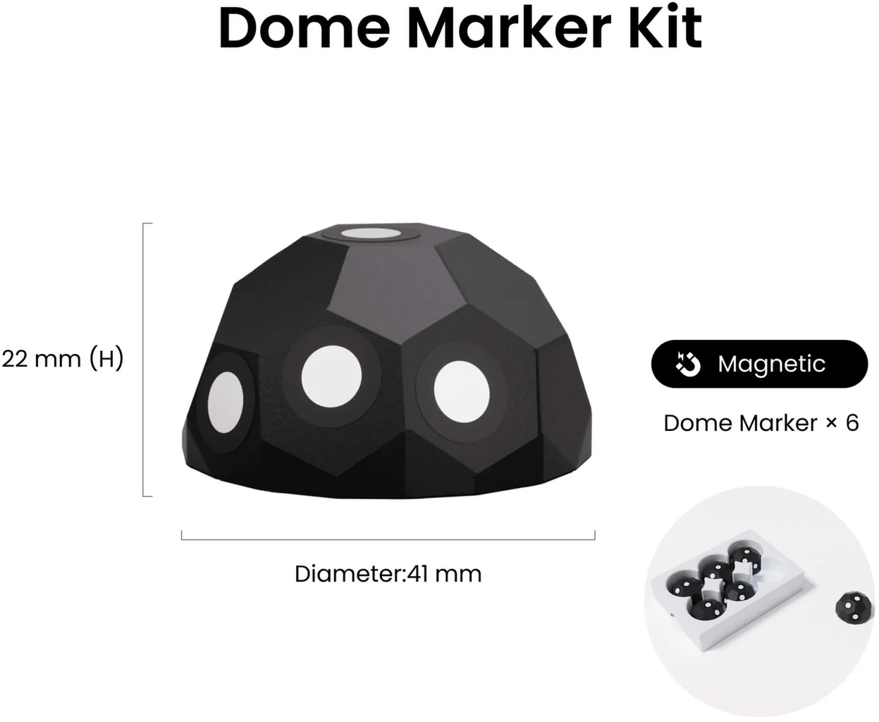 Revopoint  Dome Marker Kit, 1 Set (6 Stk)    Wiederverwendbare magnetische Marker