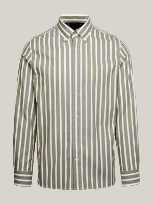 Camisa Oxford listrada de corte regular