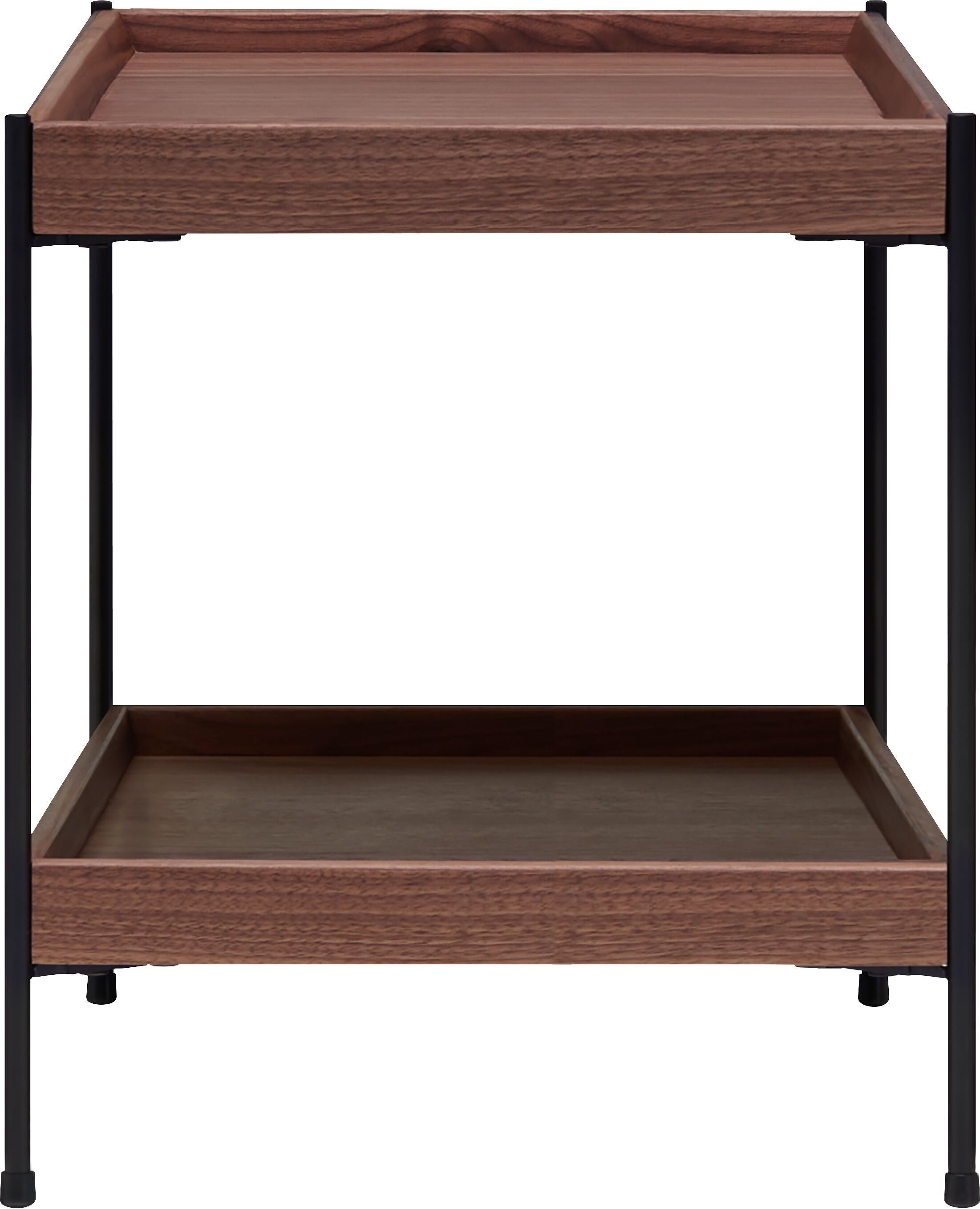 MALA Beistelltisch - Nussbaum / B: 40.0 cm x T: 40.0 cm x H: 48.0 cm