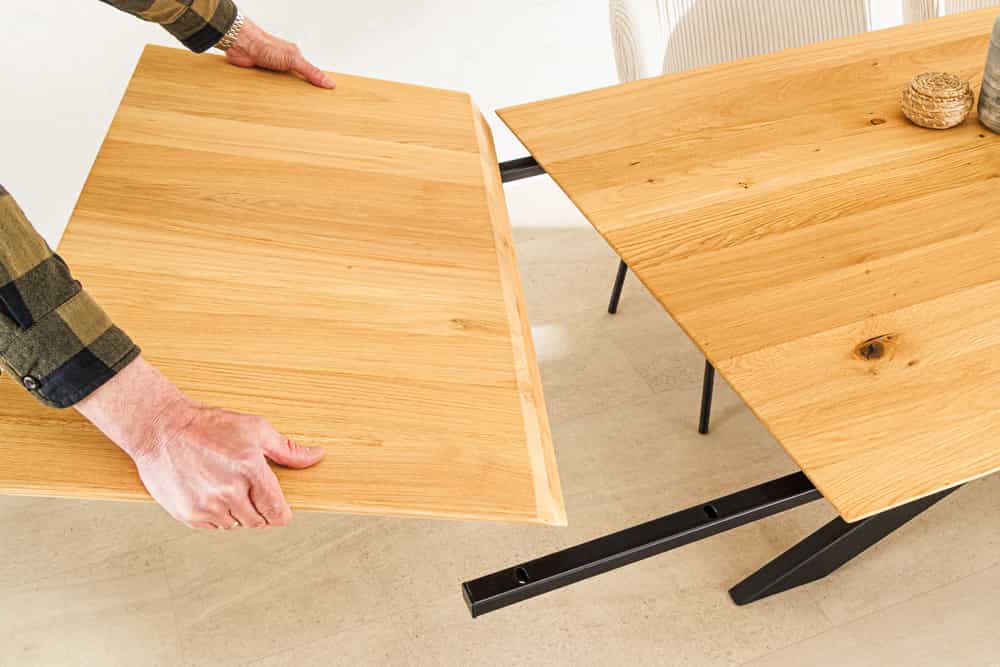 2er Set Ansteckplatten WILD OAK 50cm natur Wildeiche Verlängerung Schweizer Kante