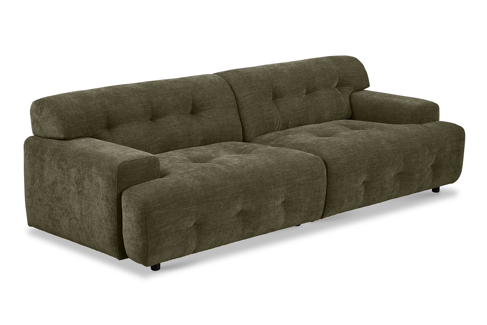Bob 3-seter Tekstil City 34 Dark Moss Green med sorte ben.