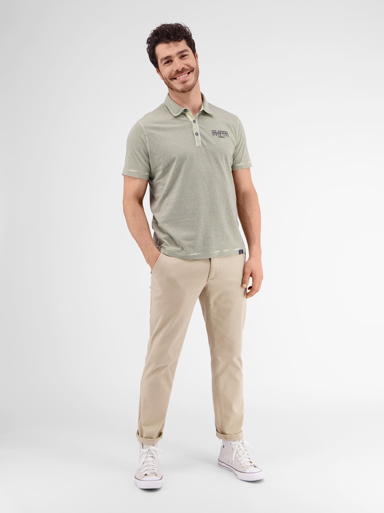 Poloshirt in Finelineroptik