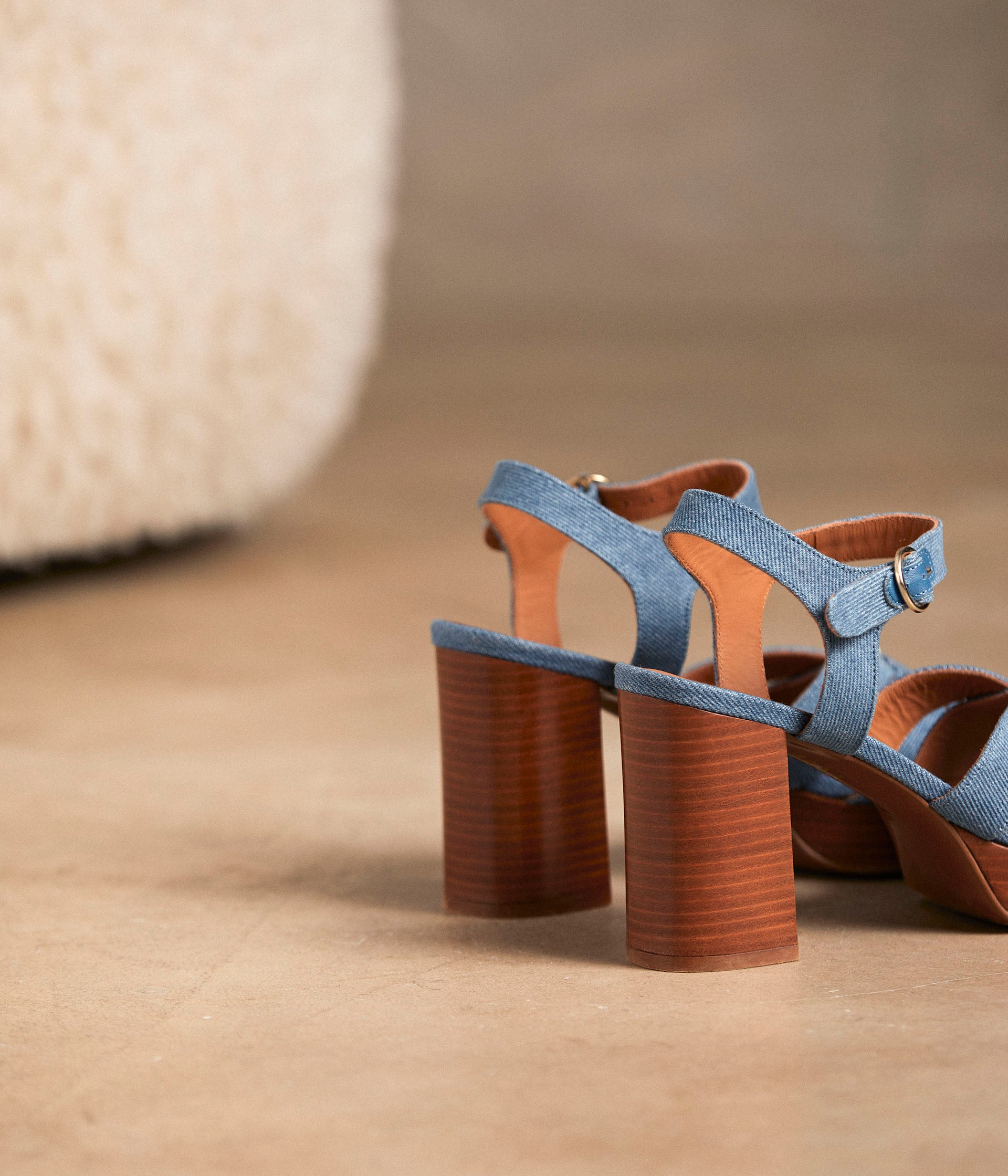 Sandales denim bleu Laure