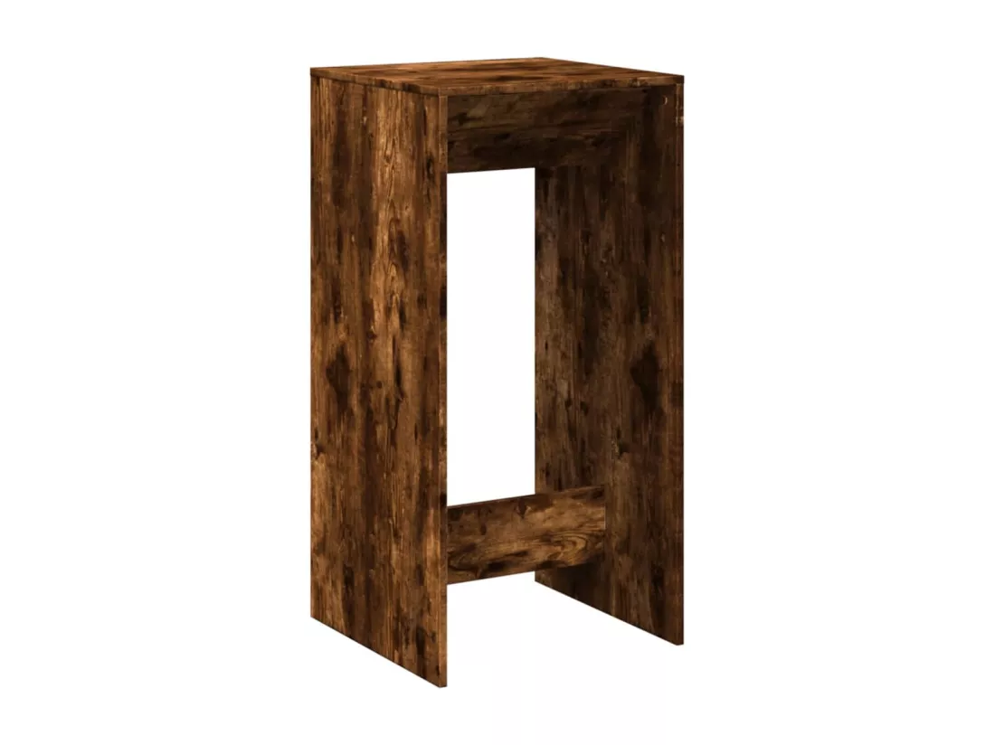 Table de bar chêne fumé 51x50x103,5 cm bois d'ingénierie