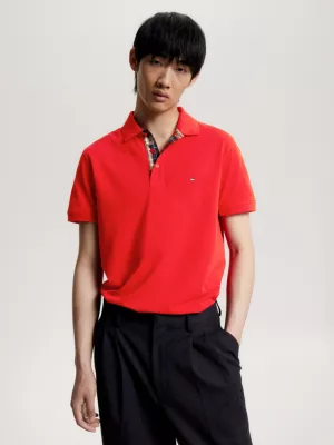 Check Placket Regular Fit Polo