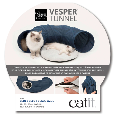 Catit Katzenspielzeug Vesper Katzentunnel blau 68x97x28cm