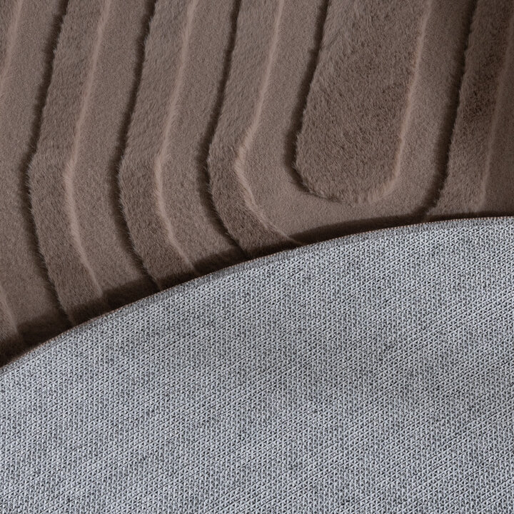 Organisch Vloerkleed - Flowy Arch Taupe | Wasbaar