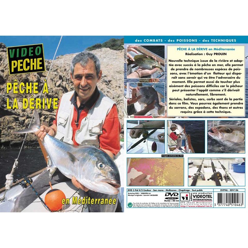 Dvd - Peche À La Derive En Mediterranee - Peche En Mer - Video Peche