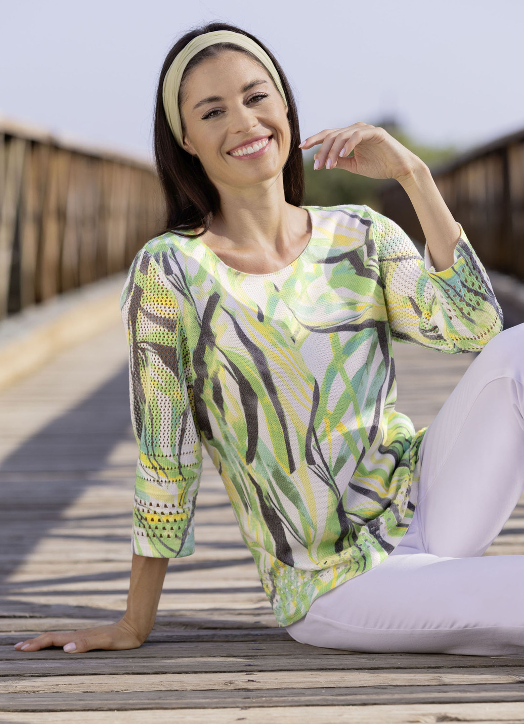 Pullover mit Ajourakzenten