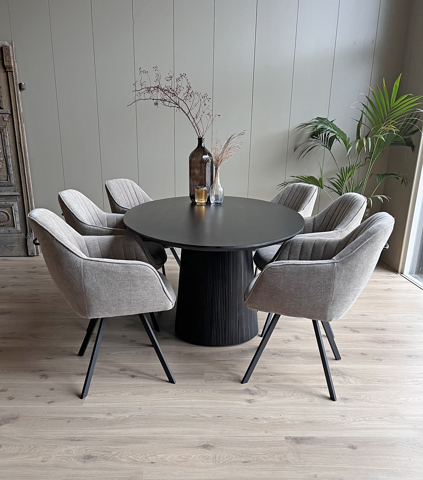 Eetkamertafel Rome ovaal Zwart 240cm