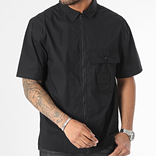 Chemise Manches Courtes Stretch Poplin 3514 Noir