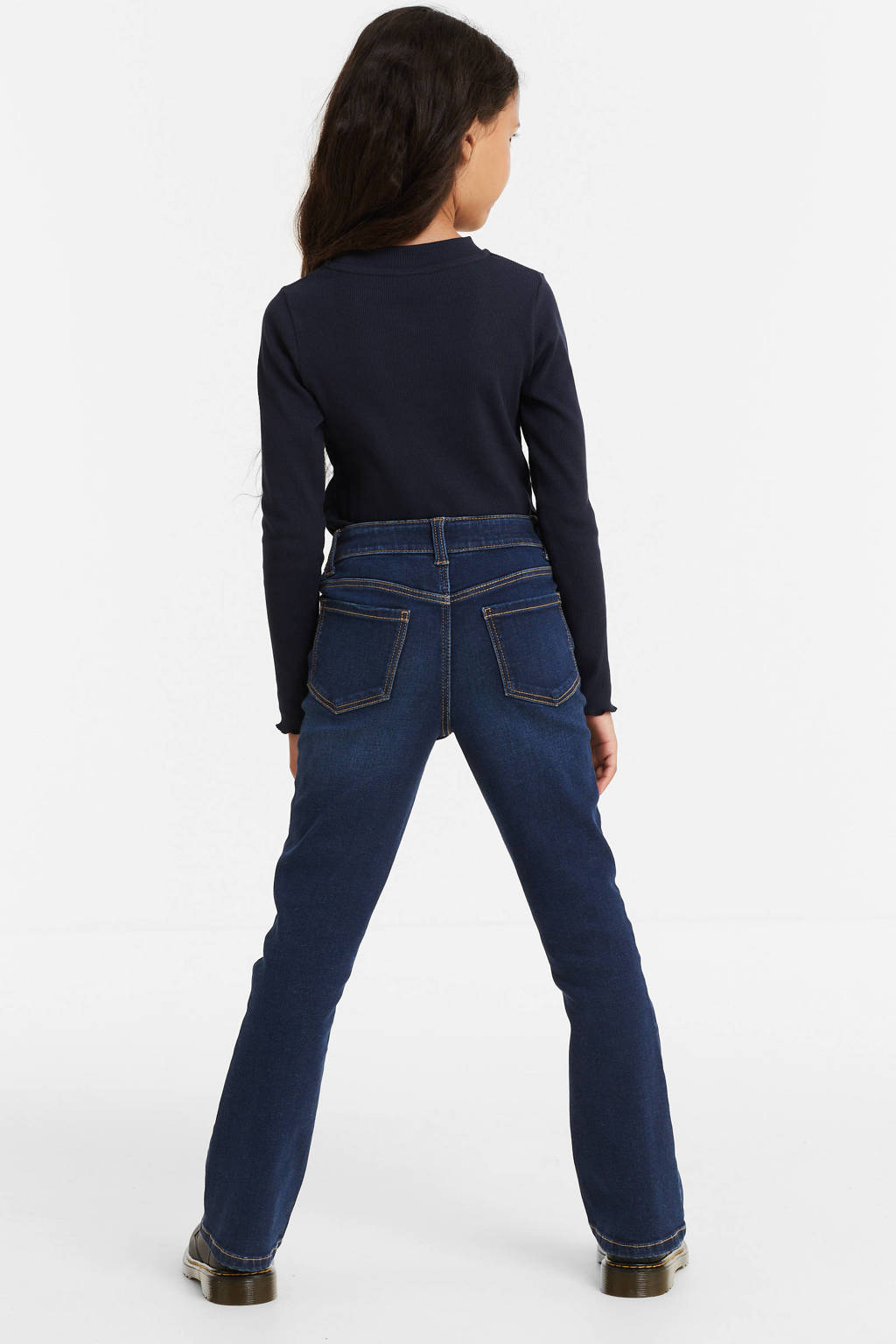 anytime flared jeans donkerblauw