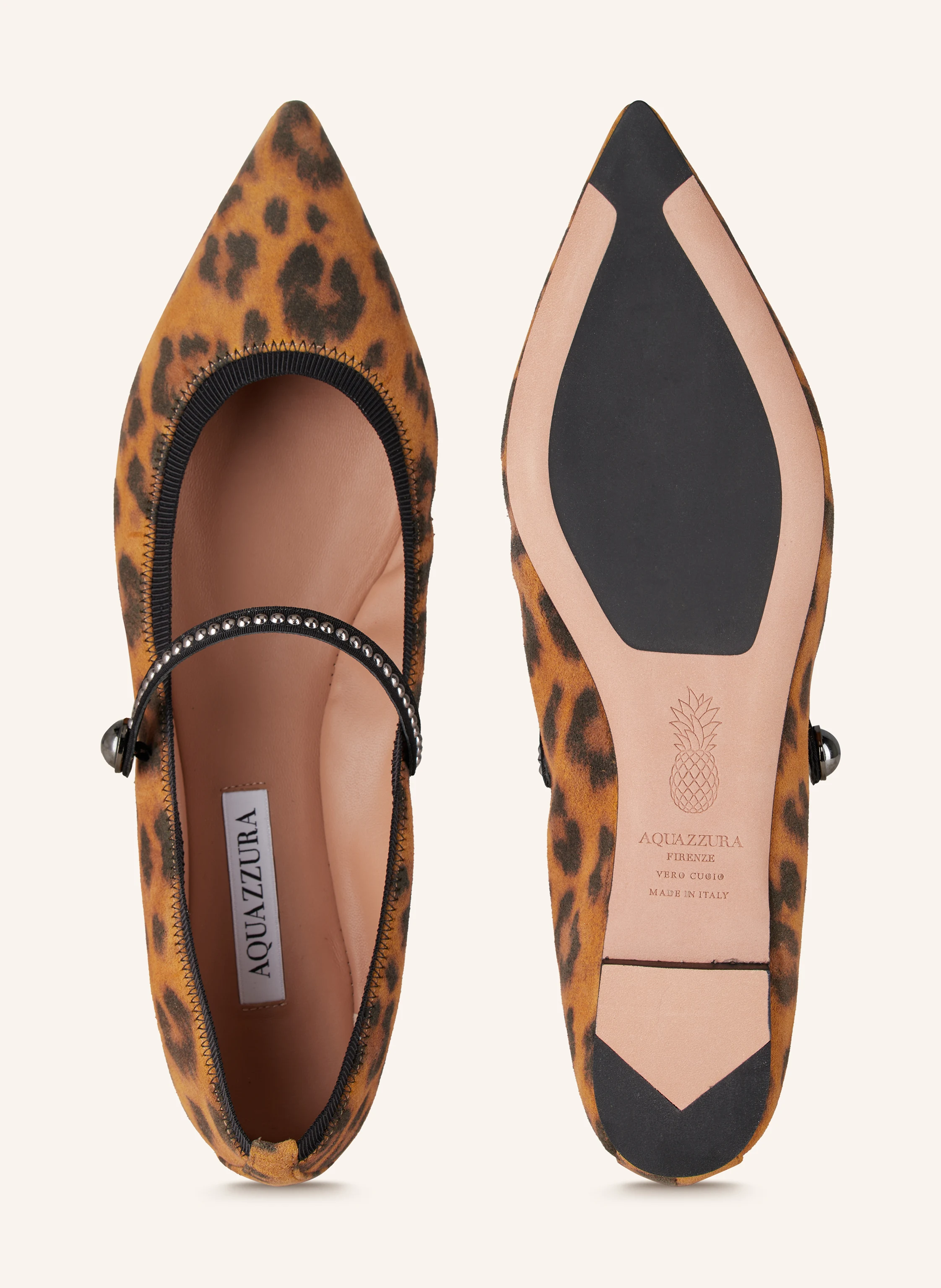 AQUAZZURA Mary-Jane-Ballerinas ROMY STUDS mit Nieten