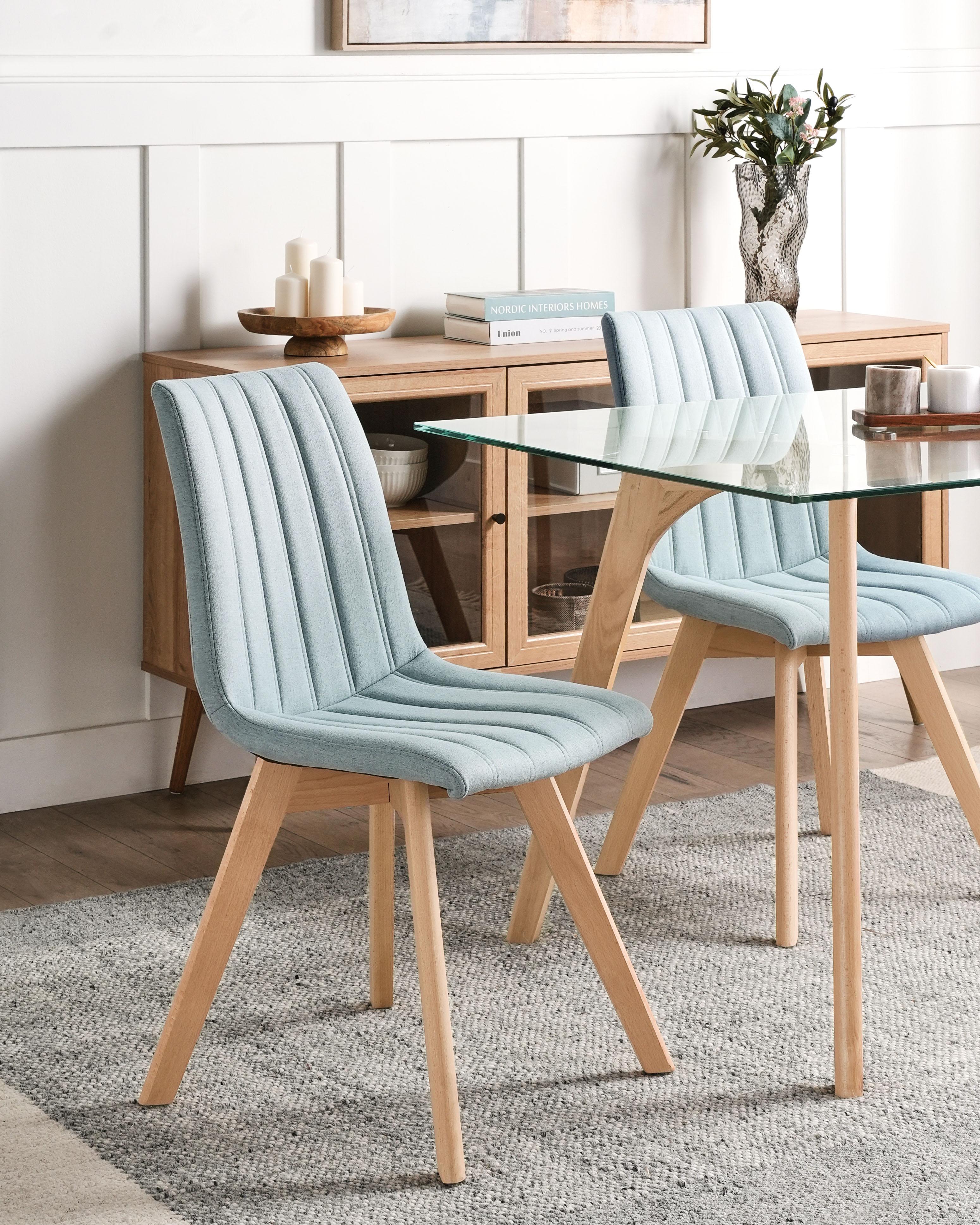 Set van 2 eetkamerstoelen CALGARY Lichtblauw