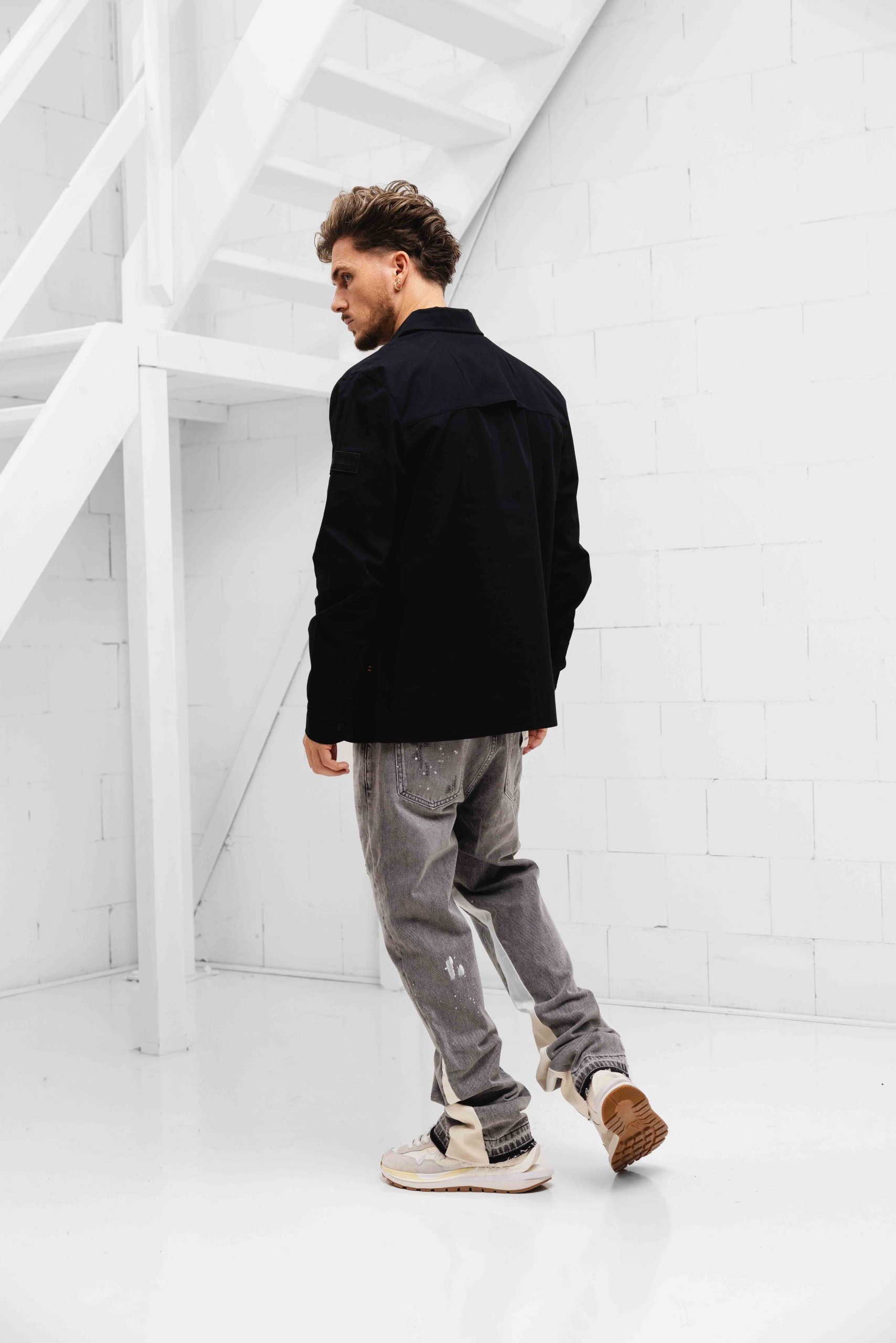 Cruyff Cotton Ripstop Overshirt Jas Heren Zwart