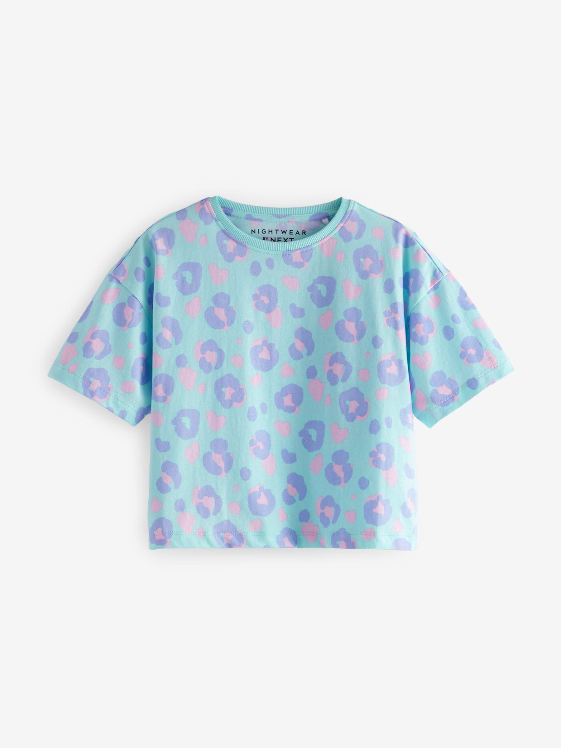 Geel/blauw - Verpakking van 3 pyjama's met joggingbroek met dierenprint (3-16jr)