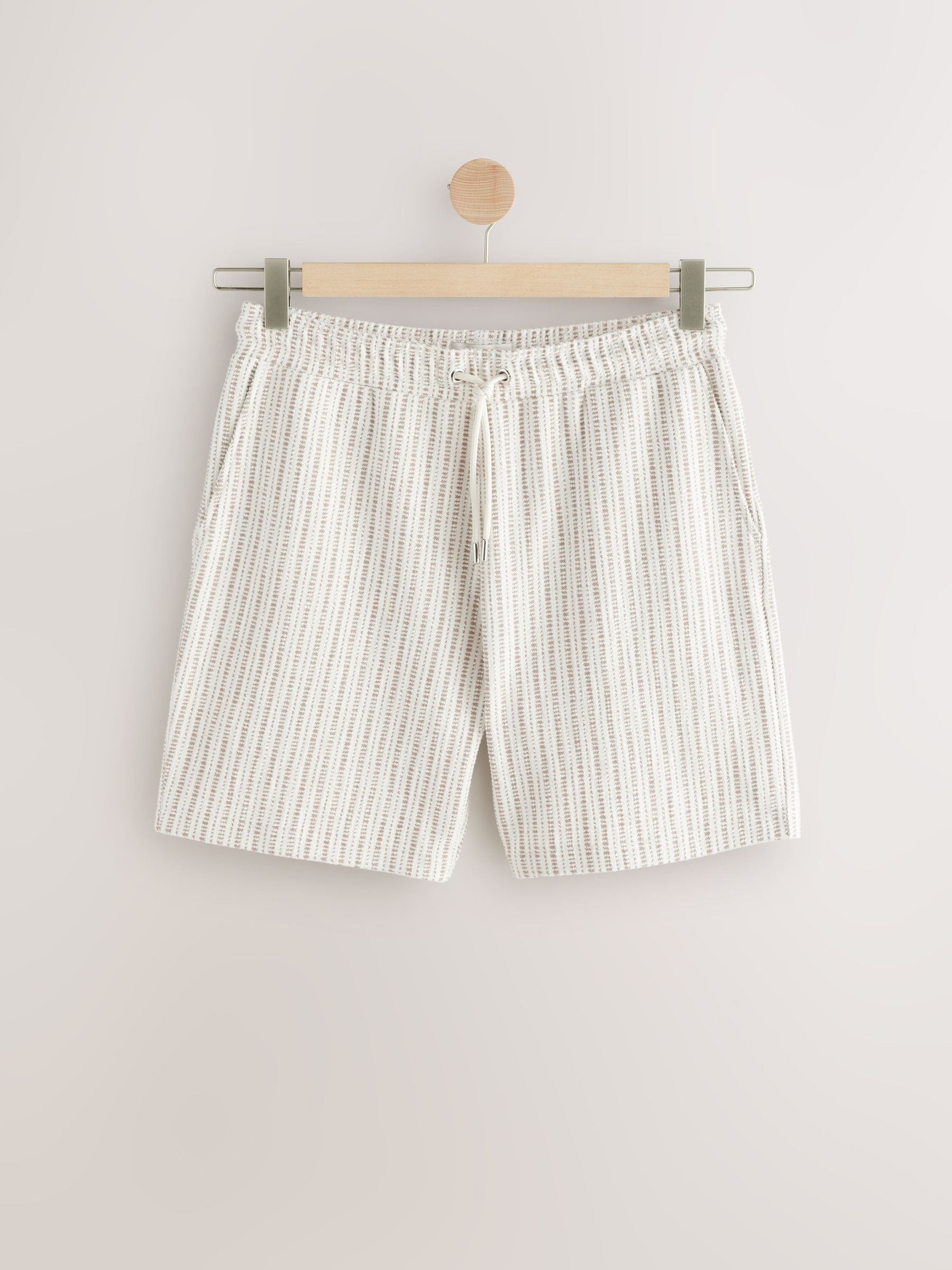 Neutraal - Gestreepte jersey short