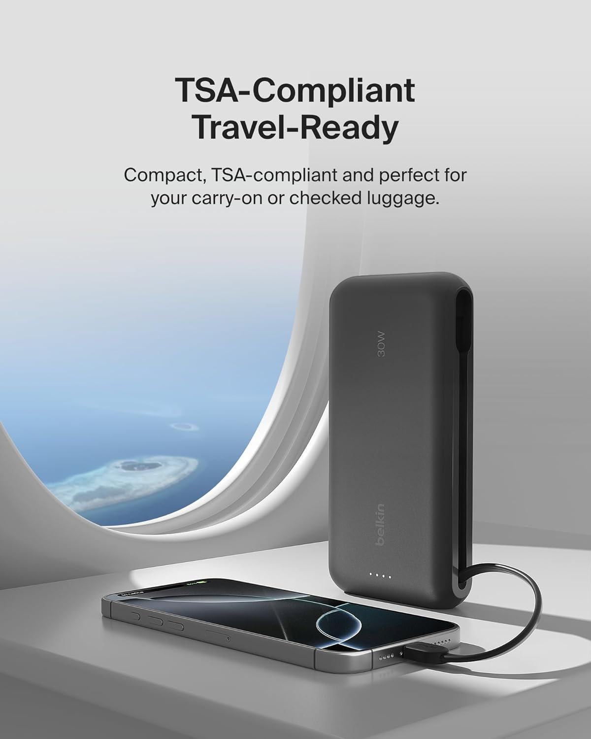 (30W) 20000mAh BoostCharge Powerbank USB C / USB A Ladegerät inkl. USB C Ladekabel Power Delivery (BPB024HQBK) - Schwarz