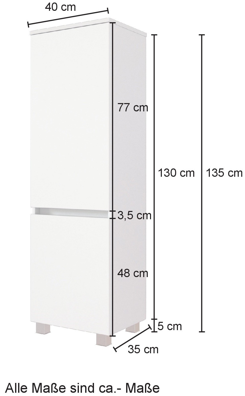 welltime Midischrank »Horki« 40 cm breit