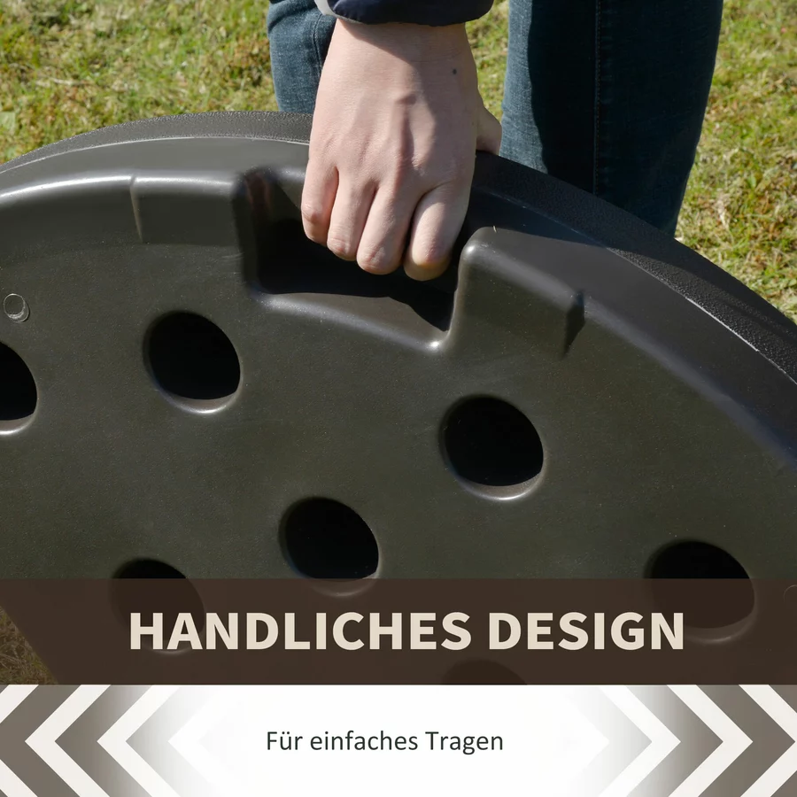 Outsunny Sonnenschirmständer 4-teilig befüllbar kaffee