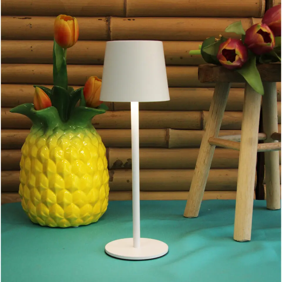 Anna Collection Portable tafellamp - wit - binnen en buiten - 27 cm