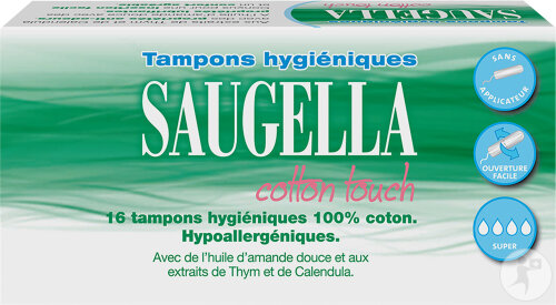 Saugella Cotton Touch Tampons Hygiéniques Super 16 Pièces