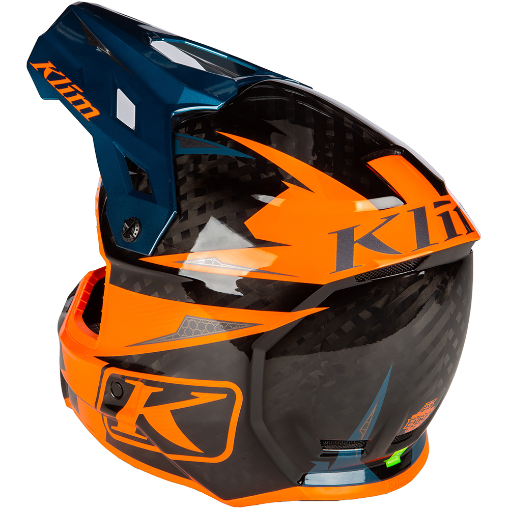 Klim - Casque F3 Carbon Pro Off-Road Striker Orange / Noir / Bleu