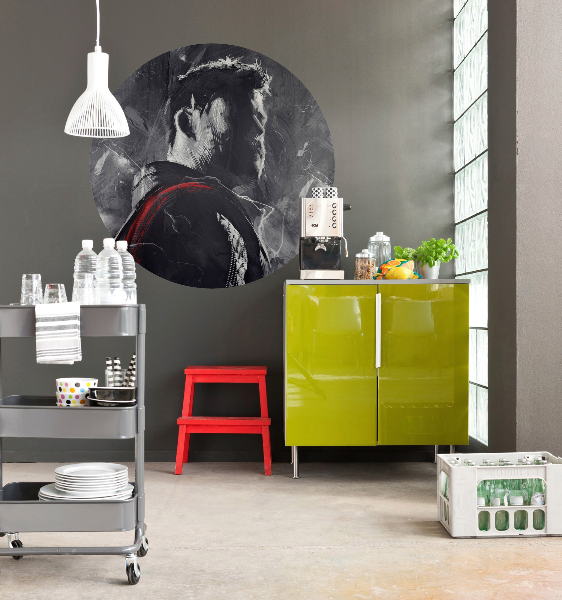 Komar Fototapete »Vlies selbstklebend - Avengers Painting Thor - Grösse 125 x 125 cm« bedruckt glatt Kinderzimmer