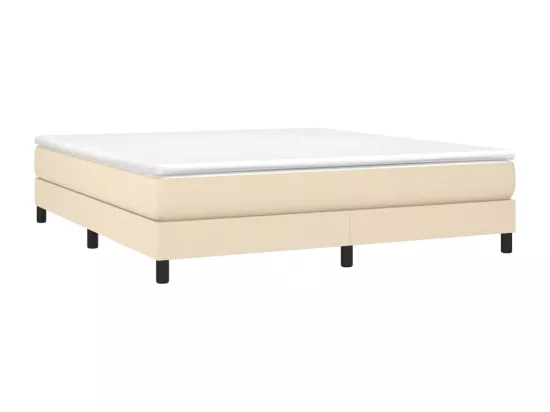 Sommier à lattes de lit Crème 160x200 cm Tissu
