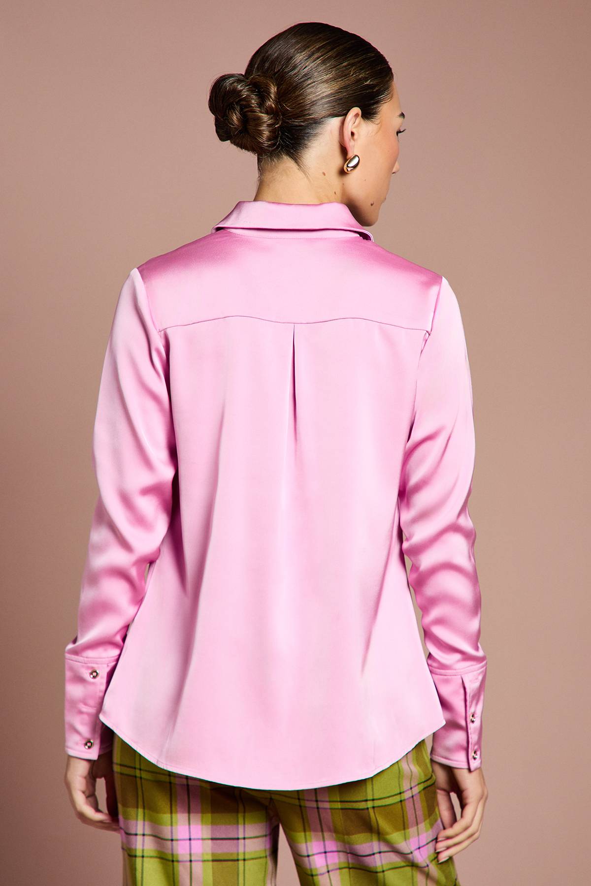 Coast Chemise en Satin Lisa Tan à Manches Longues