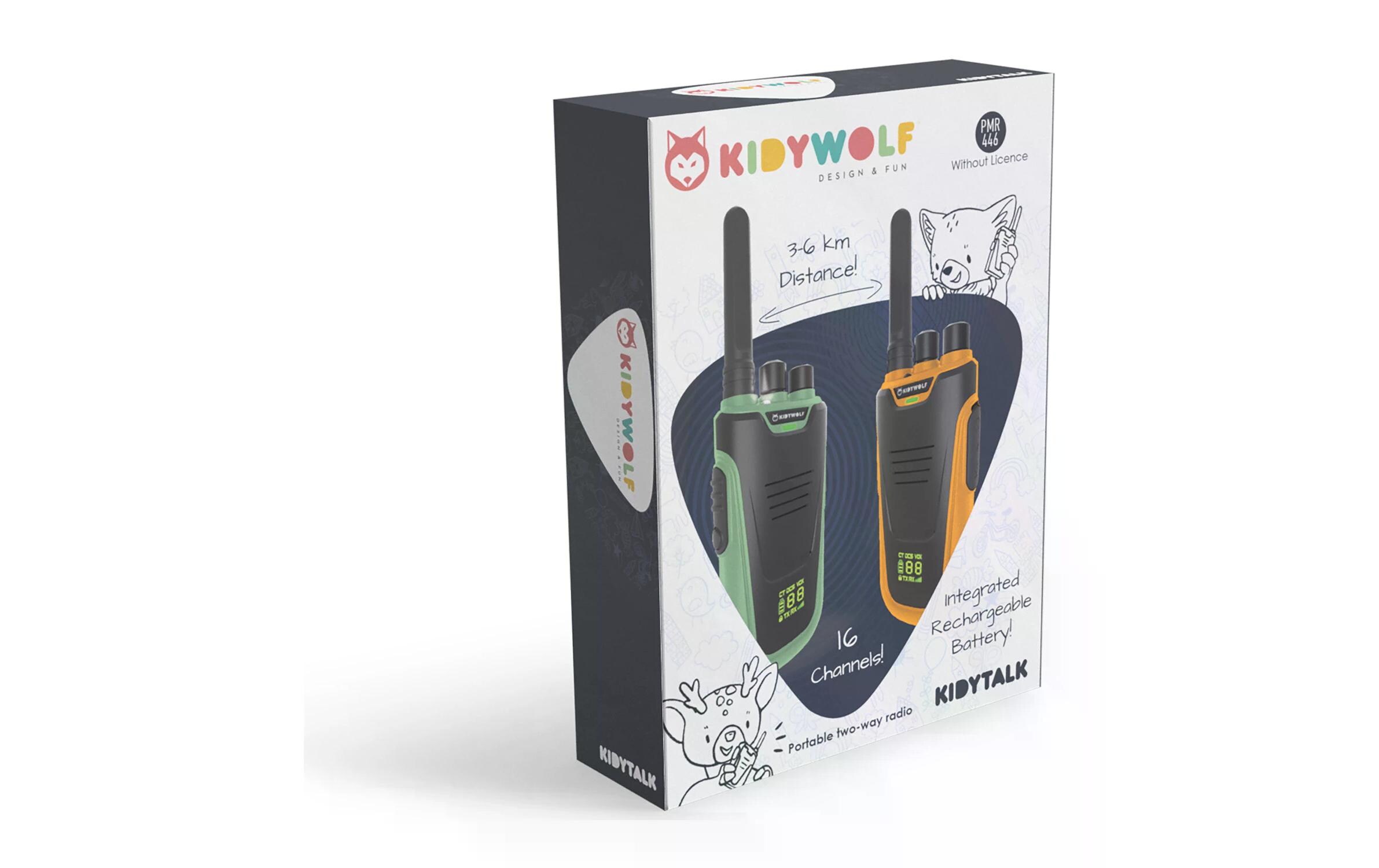 Walkie-Talkies mit Taschenlampe grün/orangeFunkgeräte für Kinder