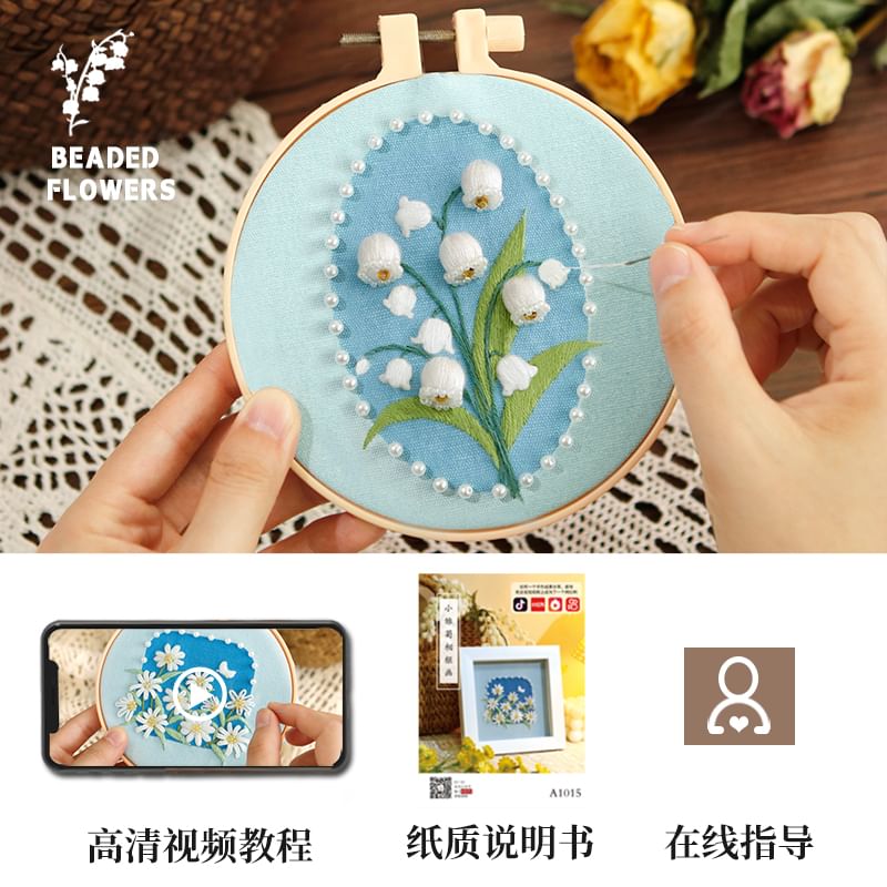 Embroidery Kingdom - DIY-borduurpakket met bloemen (verschillende ontwerpen)