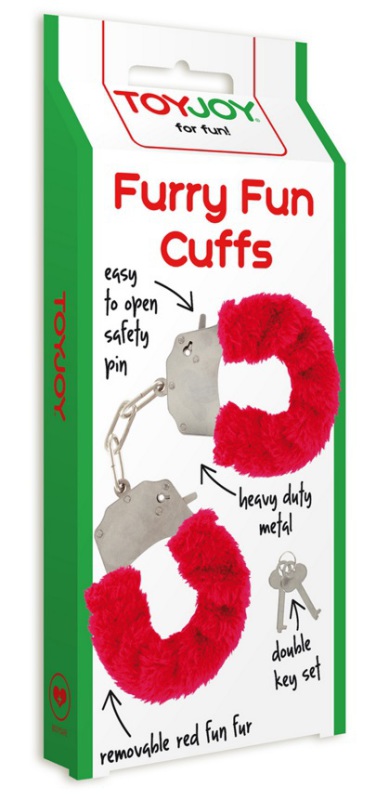 Eros Funny Fun Cuffs Red Plush 1 stuk