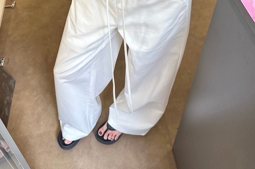 Closette - Hoge taille effen wijde broek