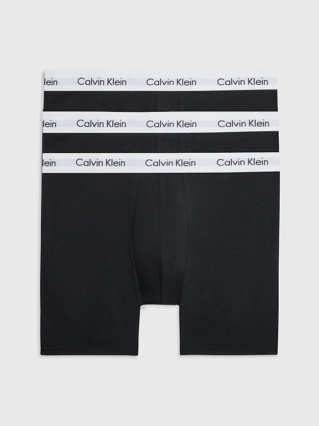 Pacote com 3 Cuecas Boxer Longas - Algodão Elástico