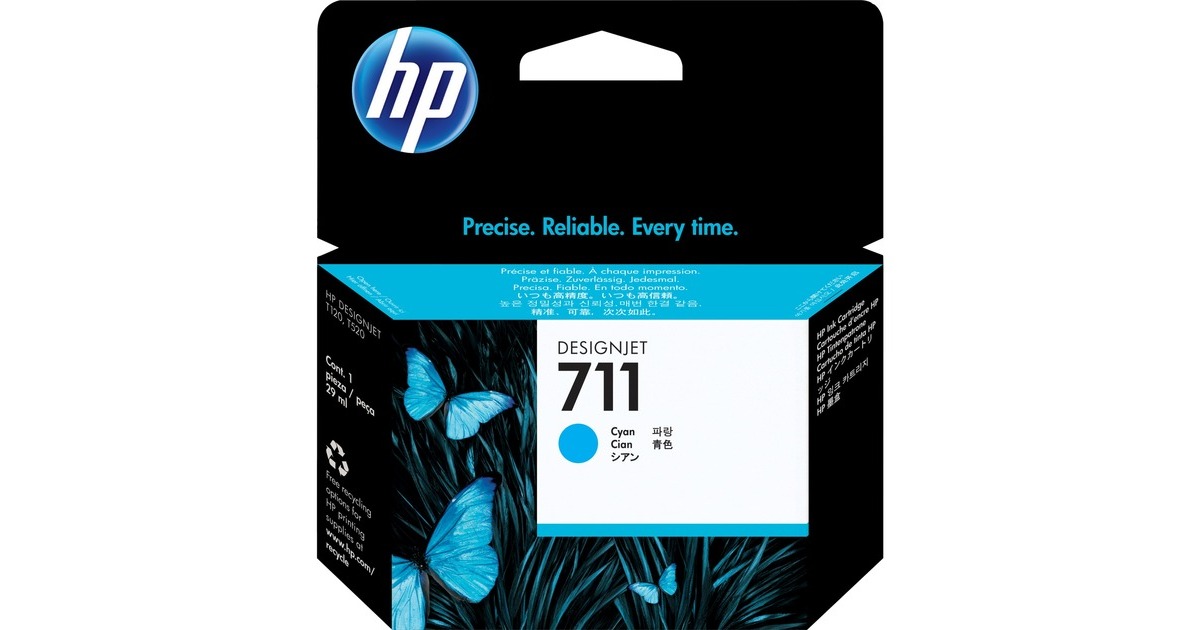 HP711 Inktcartridge  (CZ130A, Cyaan)