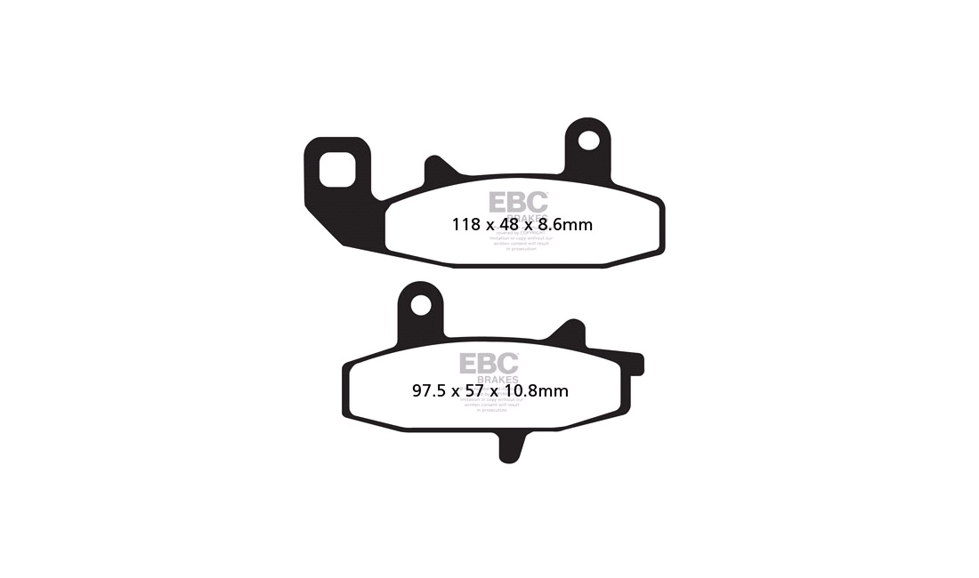 Bremseklodser for EBC, DR750 88<