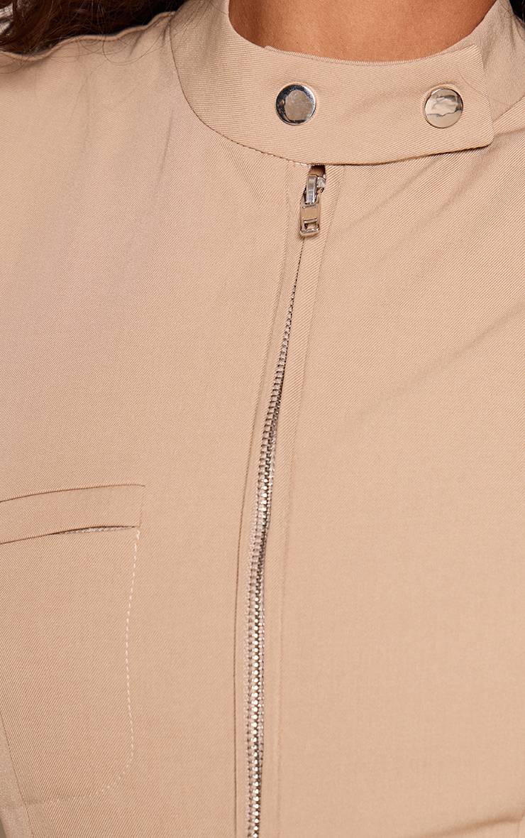 Gris Pierre Combi-short Utilitaire Sans Manches À Fermeture Éclair
