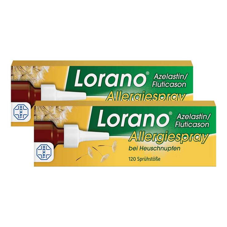 Lorano Azelastin / Fluticason Allergiespray bei Heuschnupfen, 2x23 g