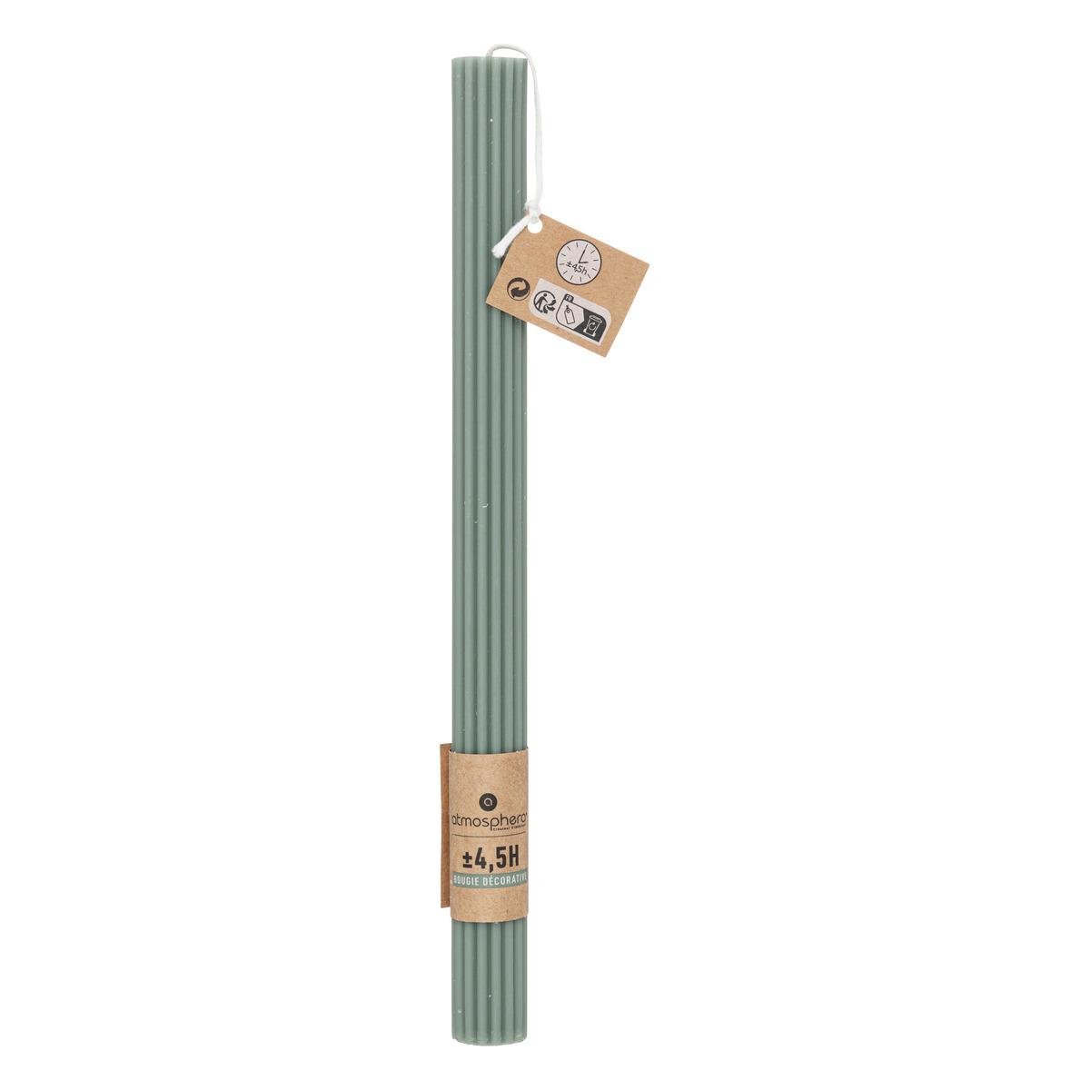 BOUGIE BATON DEMI VERT H.26CM