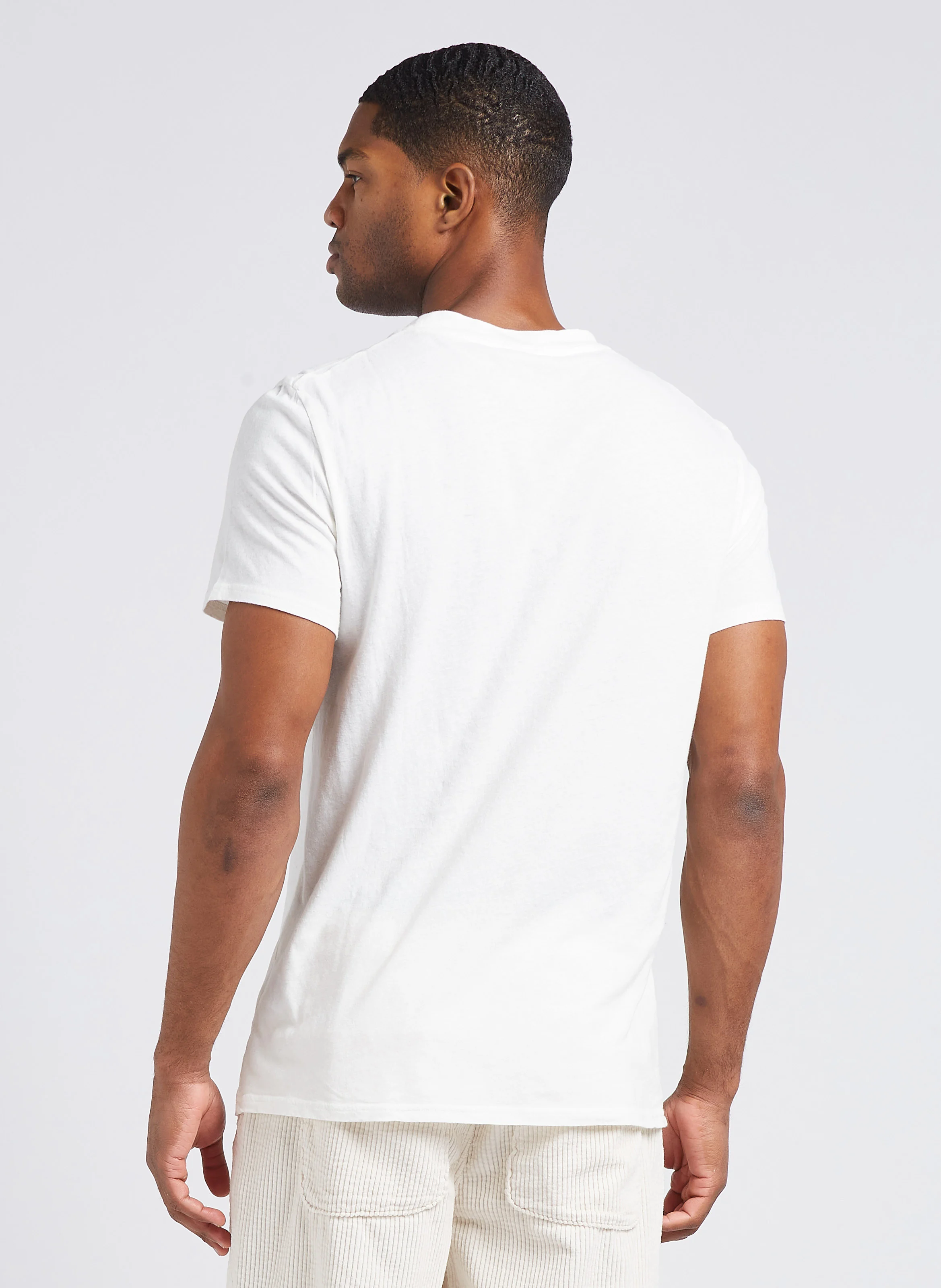 GAMIPY - Tee-shirt col rond en coton | Blanc