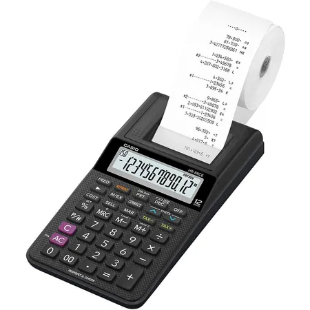 Casio Tischrechner HR-8REC BK, druckend