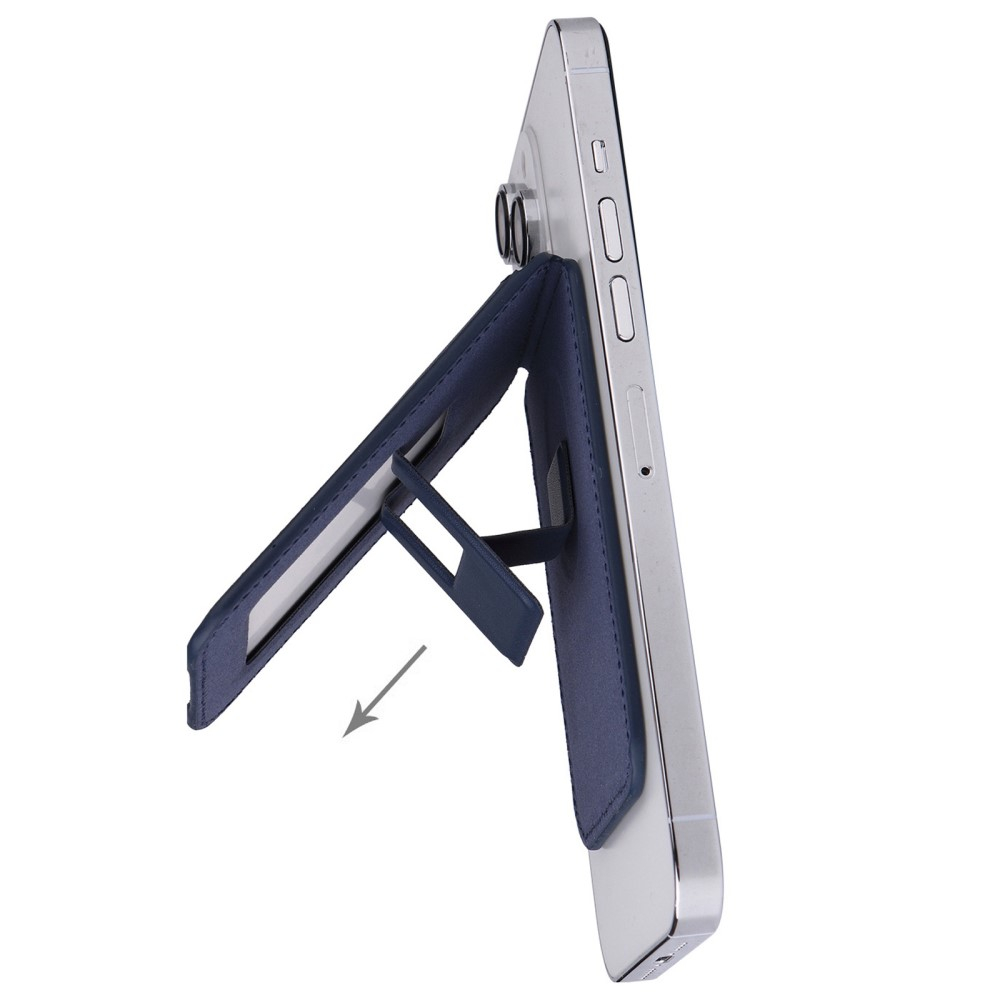 Magnetische MagSafe Leder Wallet Kreditkarten Halterung   Kickstand Aufsteller - Lila
