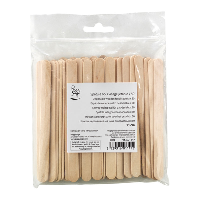 Spatule bois visage jetables lot de 50