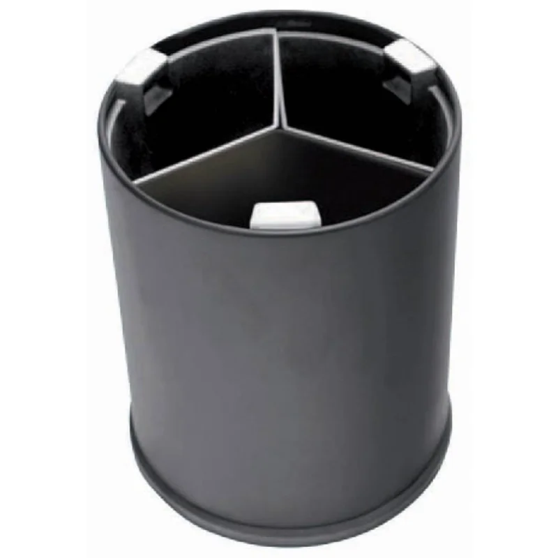 JVD – Poubelle à déchets – 3 bacs noirs – 13L