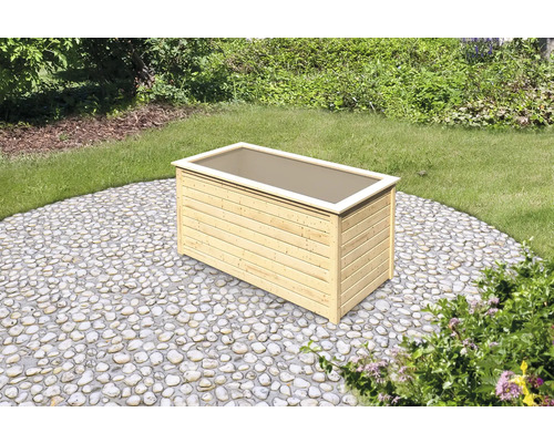 Verhoogd bed klassiek Karibu 2 173 x 89 x 82 cm naturel
