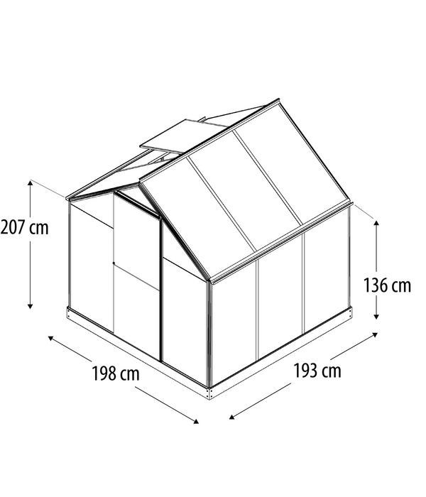 Dehner Gewächshaus Urbania 3800, inkl.
