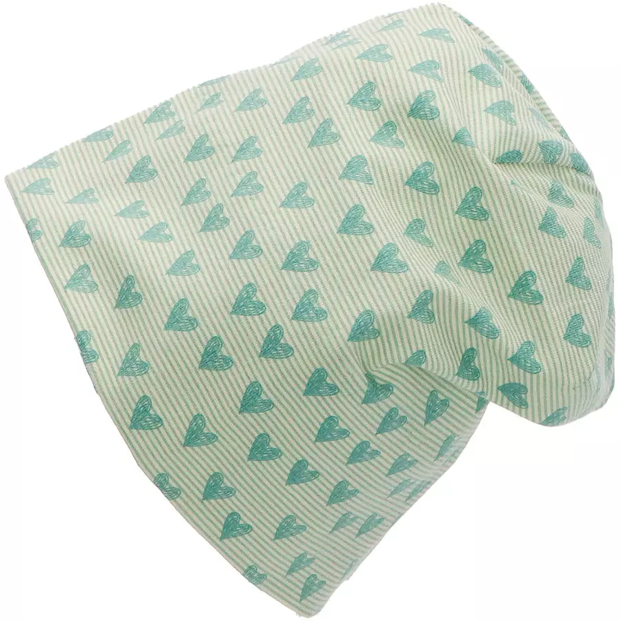 Sterntaler Slouch-Beanie Herzen grün