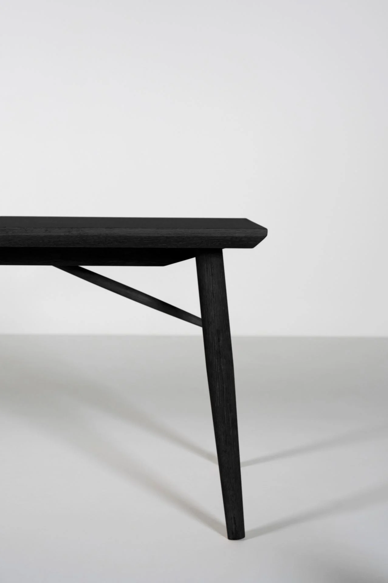 Spisebenk svart - 40x190x45 cm