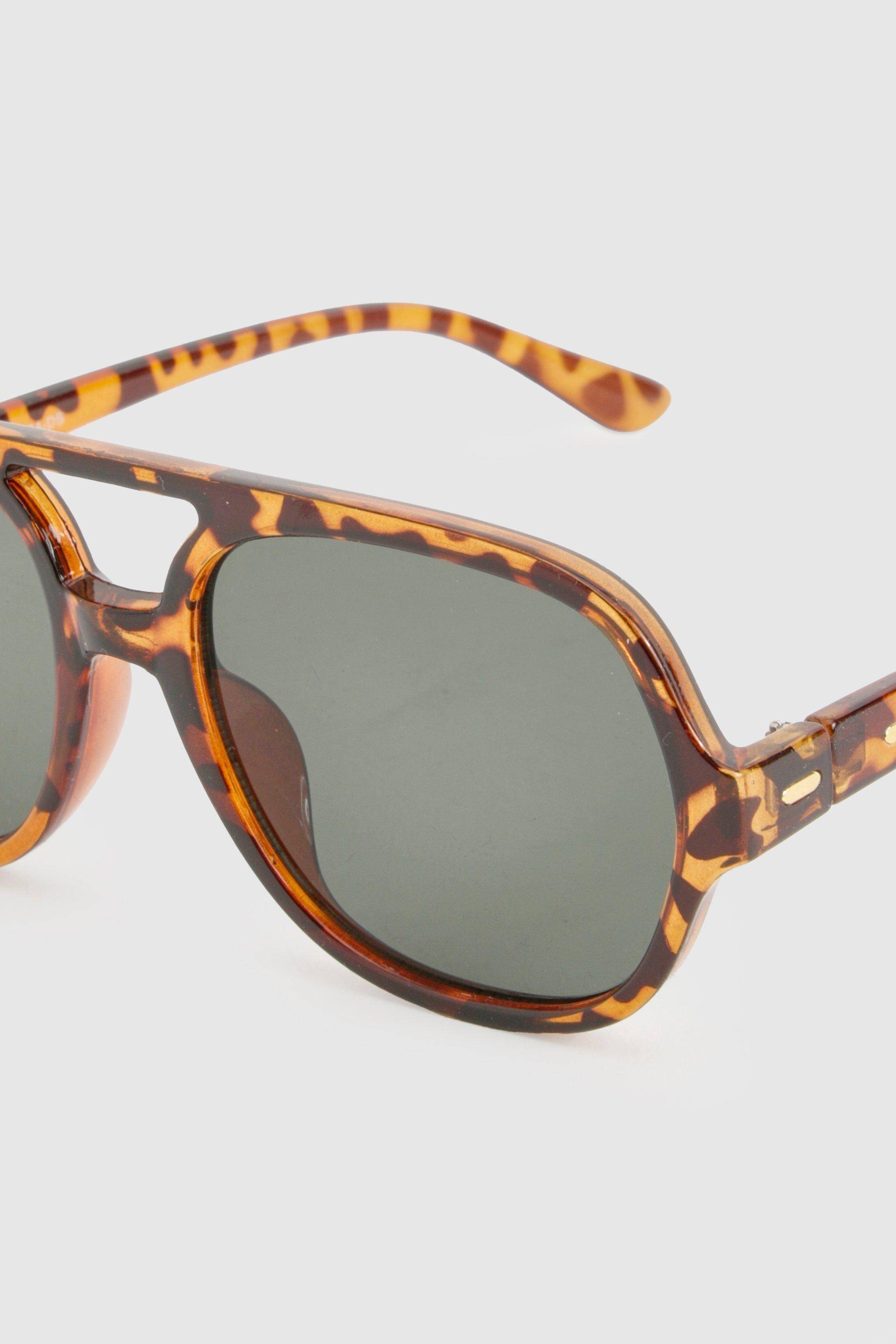 boohoo Lunettes de soleil Aviateur à monture écaille de tortue